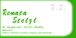 renata stelzl business card